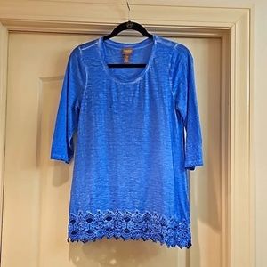 Chicos Blue Tunic Size 0